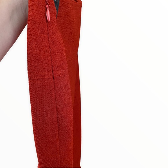 Anne Klein 2 Piece Burnt Red Blazer & Satin Hem Suit Sz 4, fits like a 6p. - Picture 6 of 9